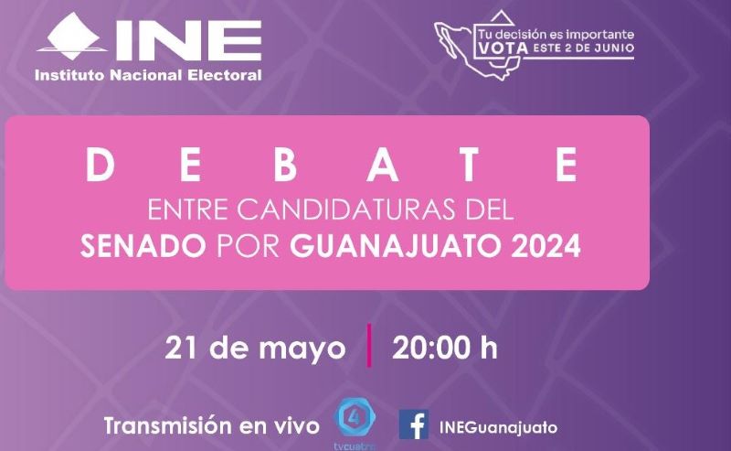 Invita INE Guanajuato a ciudadanía a sintonizar debate entre