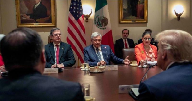 Reunión AMLO Trump Ebrard