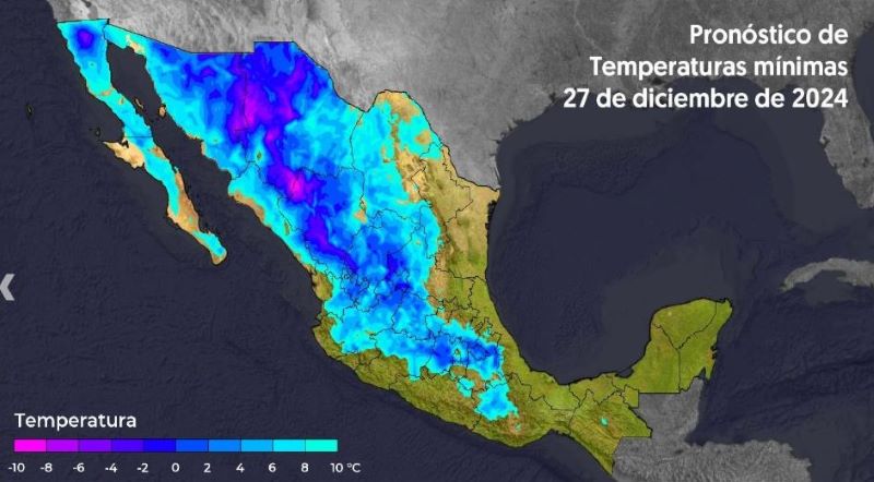 Mapa del estado del tiempo 27XII24