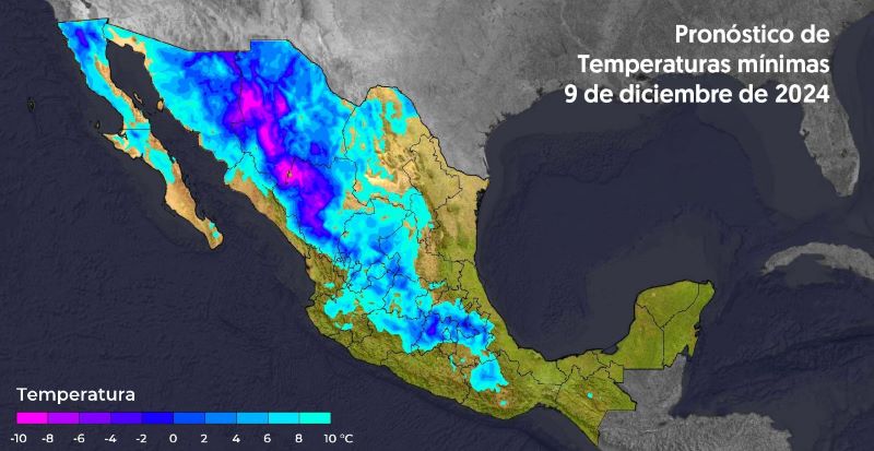 Mapa del estado del tiempo 9XII24