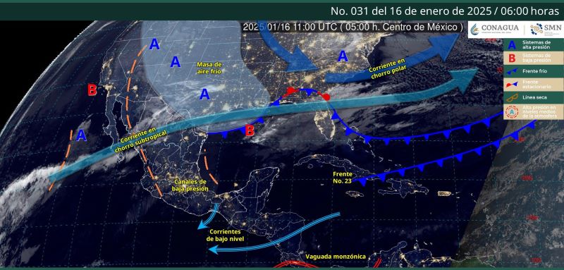 Mapa del estado del tiempo 16I25