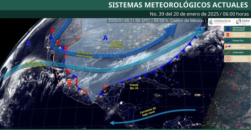 Mapa del estado del tiempo 20I25