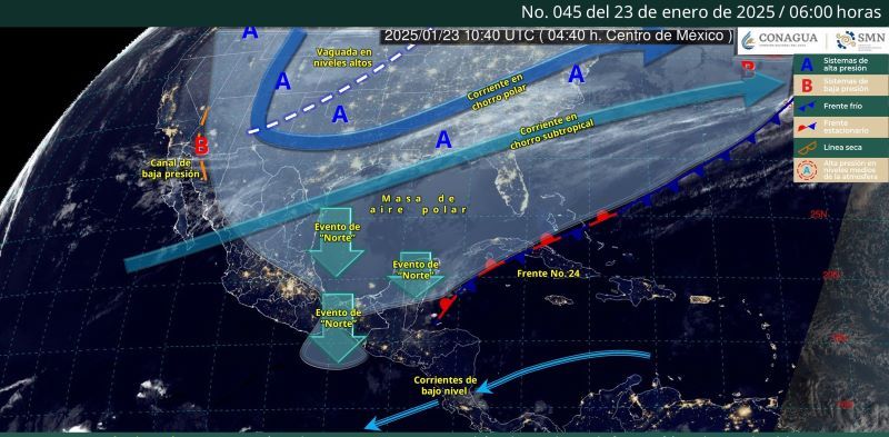 Mapa del estado del tiempo 23I25