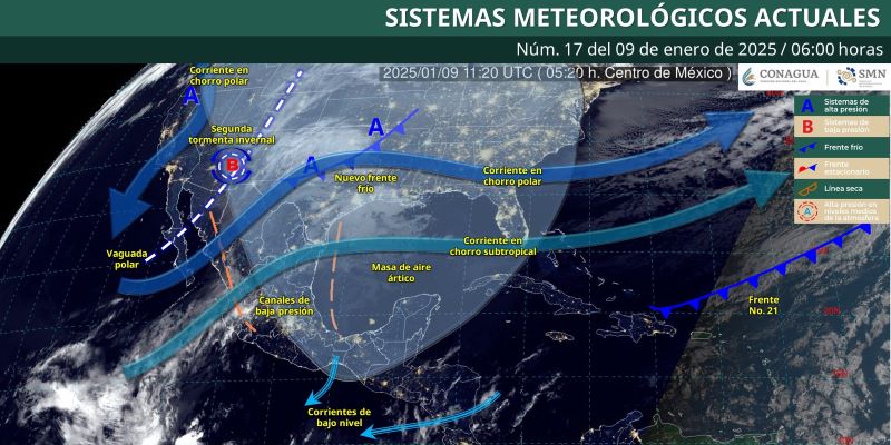 Mapa del estado del tiempo 9I25