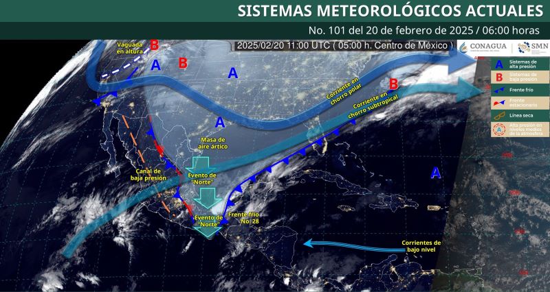 Mapa del estado del tiempo 24II25