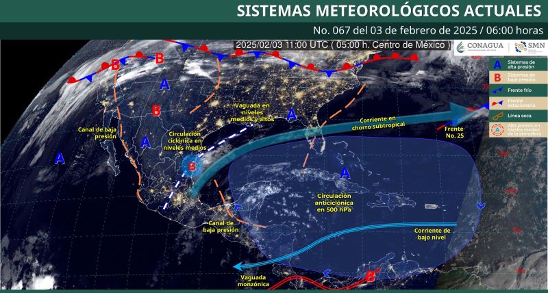 Mapa del estado del tiempo 3II25