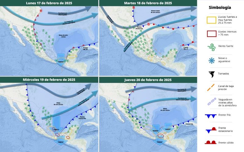 Mapa del estado del tiempo17II25