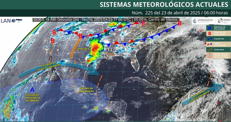 Mapa del tiempo 23IV25