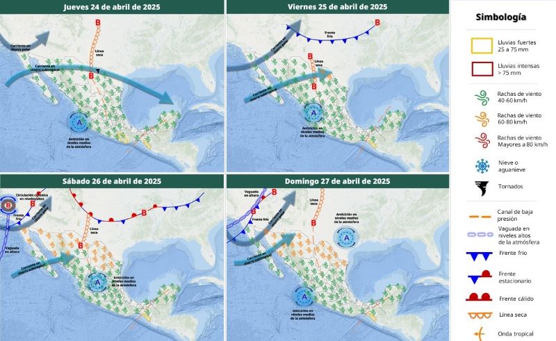 Mapa del tiempo 24IV25