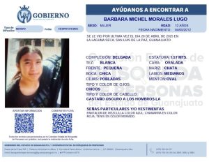 Desaparecida Bárbara Michel San Luis de la Paz