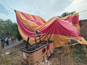 Globo aerostático desplomado