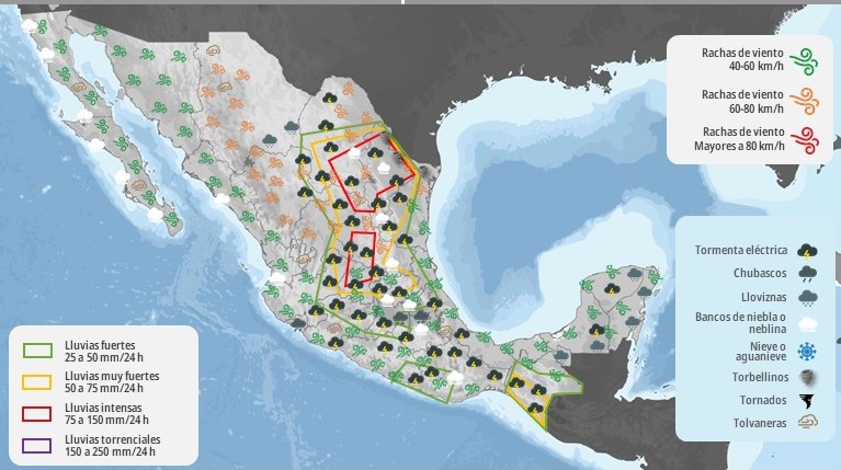 Mapa del tiempo 23V25