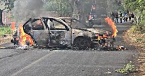 Vehículo incendiado en Salamanca