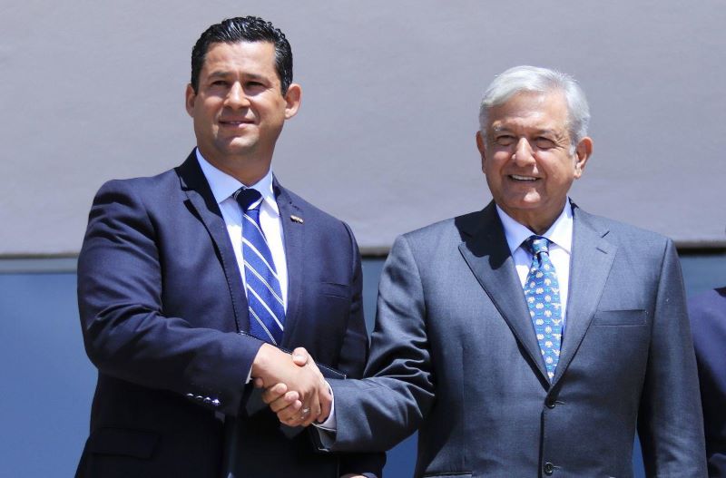 Diego Sinhue y AMLO