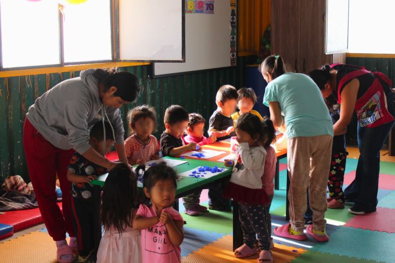 Niños migrantes estudiantes