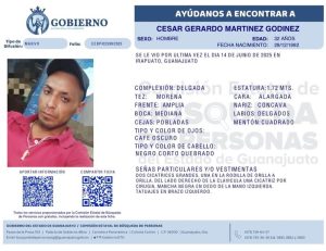 Desaparecido César Gerardo Martínez Irapuato