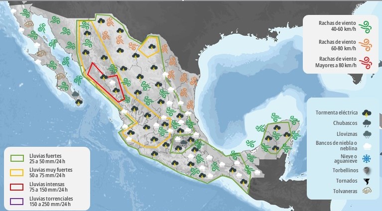 Mapa del tiempo 14VII25