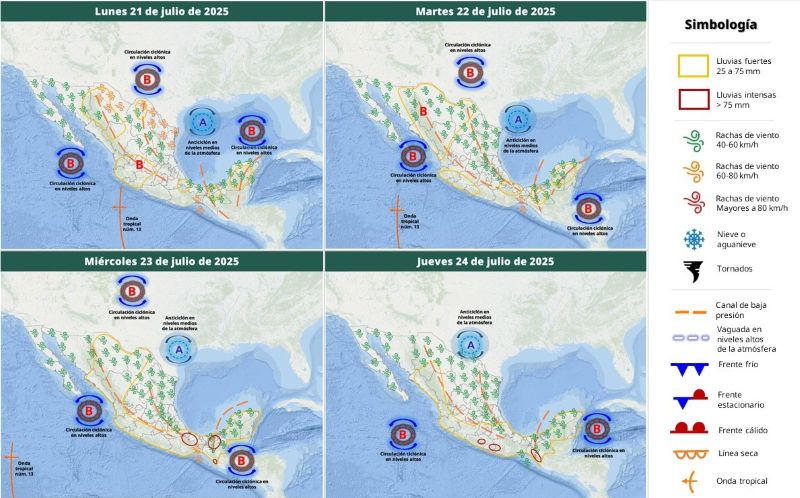 Mapa meteorológico 21VII25