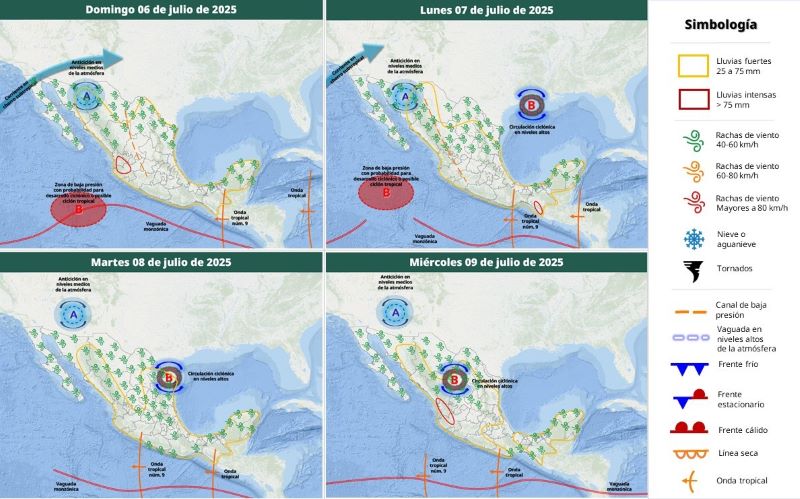 Mapa meteorológico 6VII25