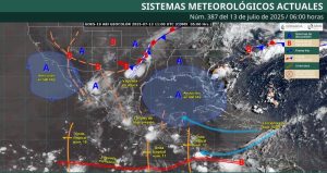 Mapa meteorológico nacional 13VII25