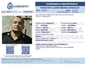 Desaparecido Francisco Javier Medina González de Celaya