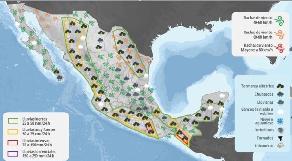 Mapa del tiempo 20VIII25