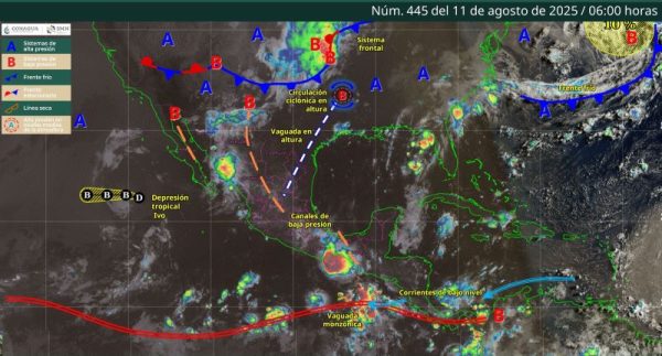Mapa meteorológico nacional 11VIII25