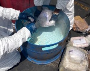 Pastillas de fenanilo destruidas