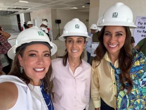 Samantha Smih, Claudia Sheinbaum y Libia Denisse García Muñoz Ledo.