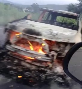 Coche incendiado Valle de Santiago