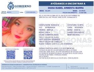 Diana Isabel Armenta Ibarra desaparecida en San Felipe