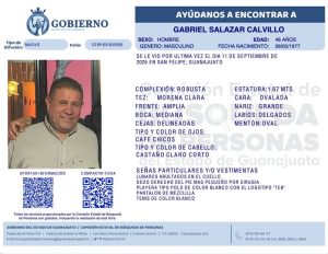 Gabriel Salazar Calvillo desaparecido en San Felipe