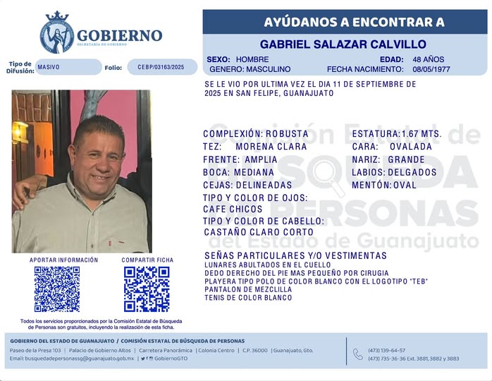 Gabriel Salazar Calvillo desaparecido en San Felipe