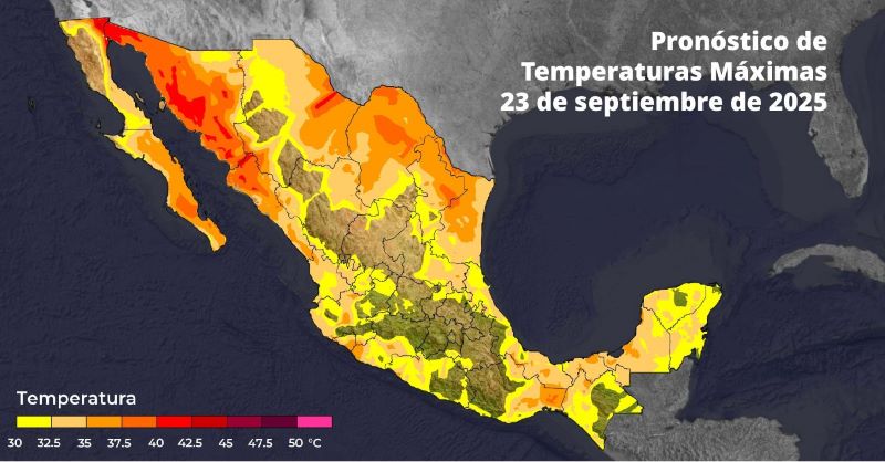 Mapa del estado del tiempo 23IV25