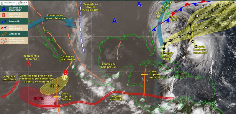 Mapa del estado del tiempo 28IX25
