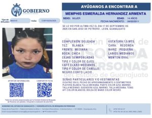 Memphis Esmeralda Hernández Armenta, desaparecida en León