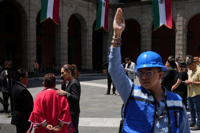 Simulacro sismo Palacio Nacional