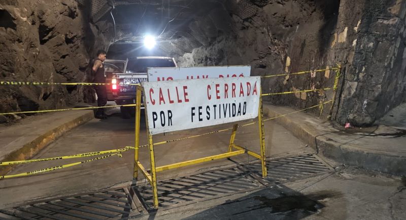 Cierre vial en la subterránea.