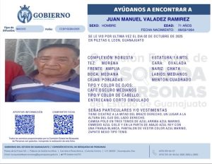 Juan Manuel Valadez Ramírez, desaparecido en León.