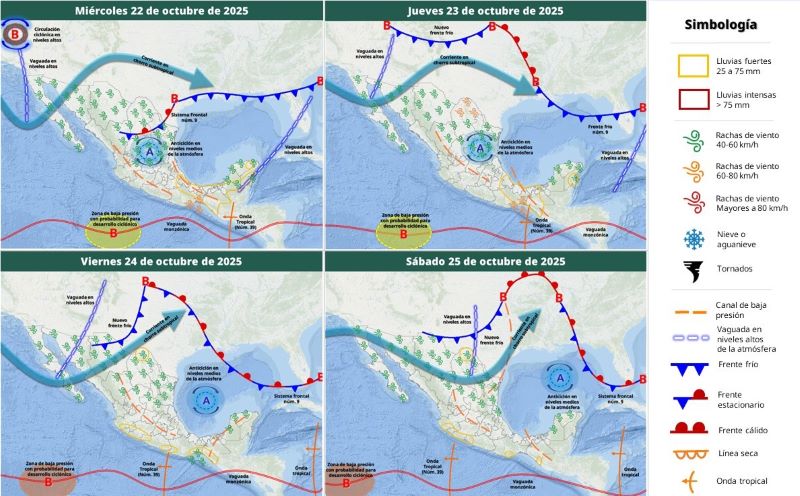 Mapa del estado del tiempo 22X25