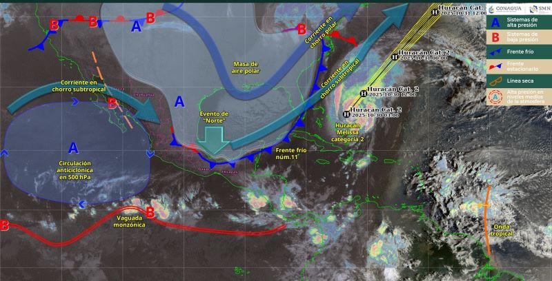 Mapa del estado del tiempo 30X25