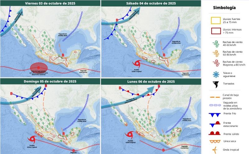 Mapa del estado del tiempo 3X25