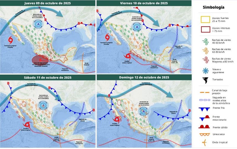 Mapa del estado del tiempo 9X25