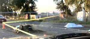 Motociclista atropellado.