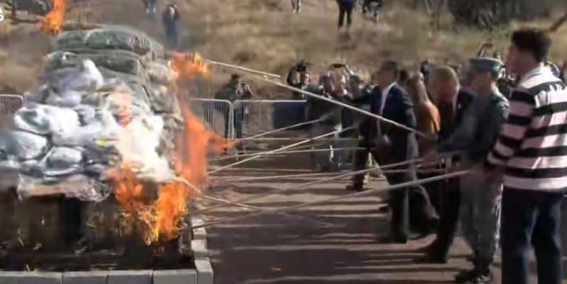 Incineración de droga