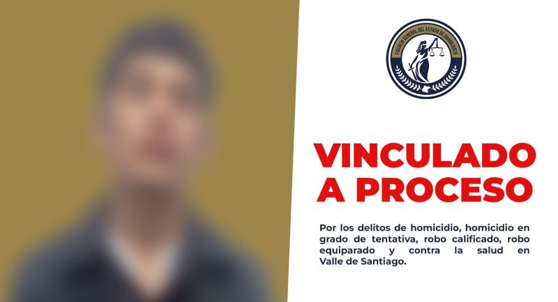 Juan Santiago, sentenciado a más de 20 años de cárcel en Valle de Santiago.