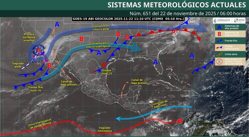 Mapa del estado del tiempo 22XI25