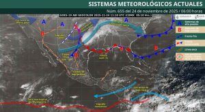 Mapa del estado del tiempo 24XI25