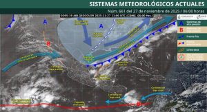Mapa del estado del tiempo 27XI25