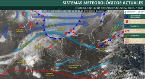 Mapa del estado del tiempo 30XI25